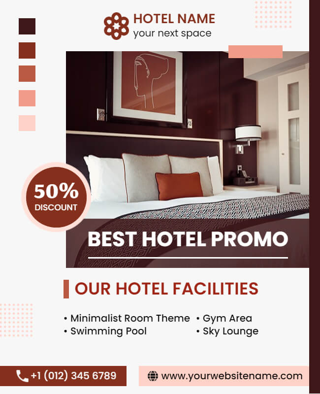 Contemporary Comfort Hotel Flyer Templates