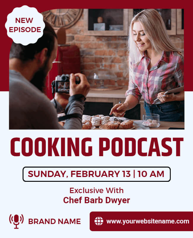 Cooking Podcast Flyer Template