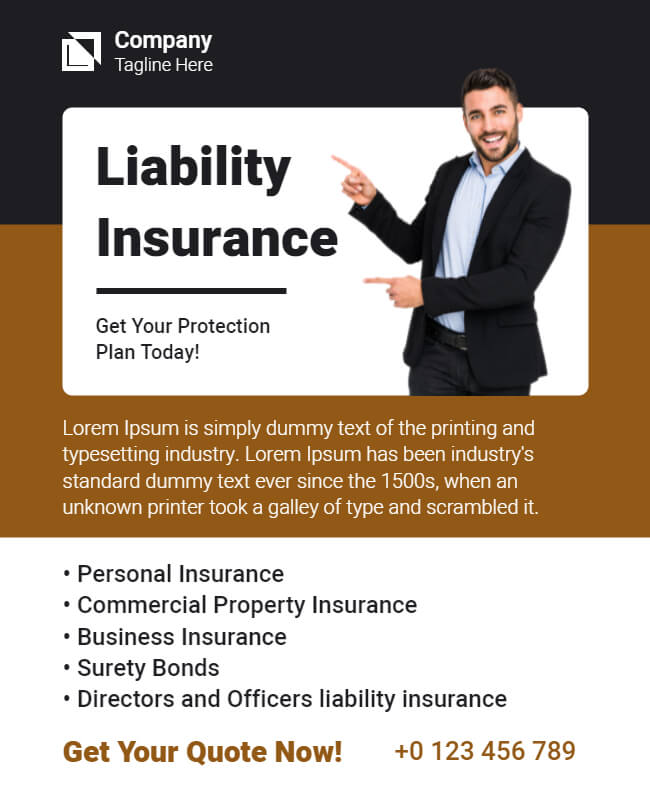 Cyber Liability Insurance Flyer Template