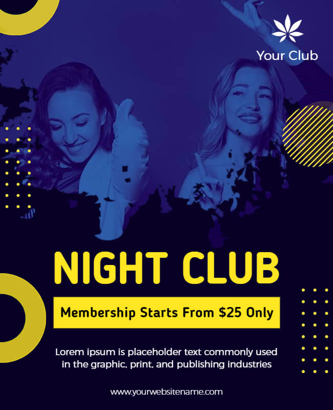 Deep Fir Night Club Flyer Template