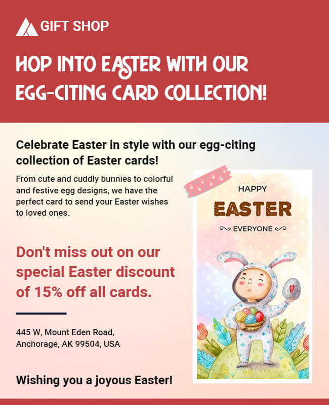 Easter Flyer Template for Easter Cards