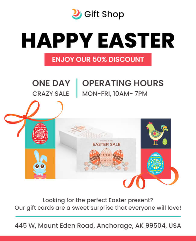 Cards Easter Flyer Template