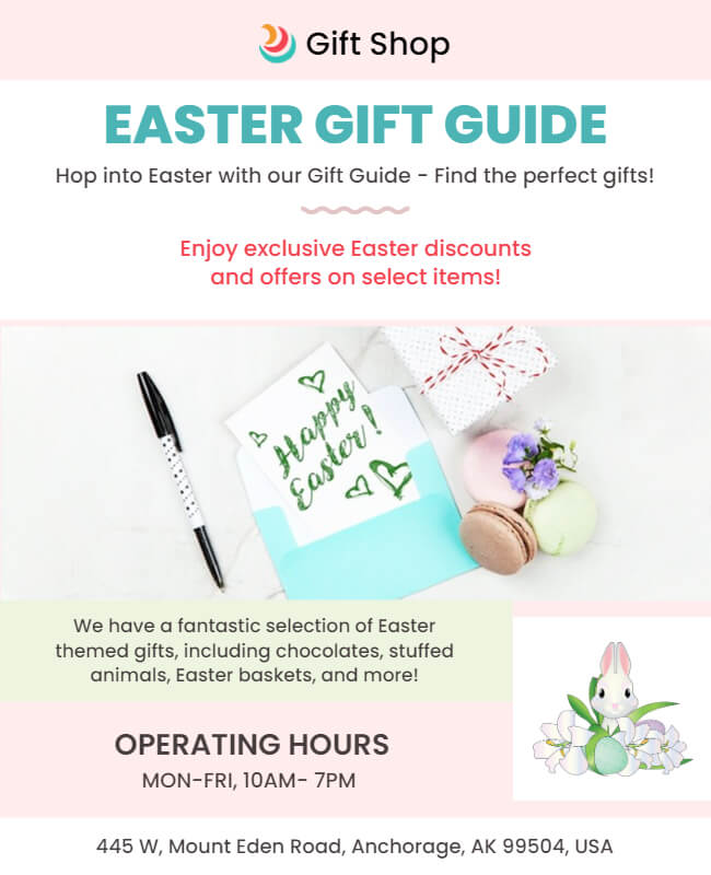Easter Flyer Template for Gift Guide