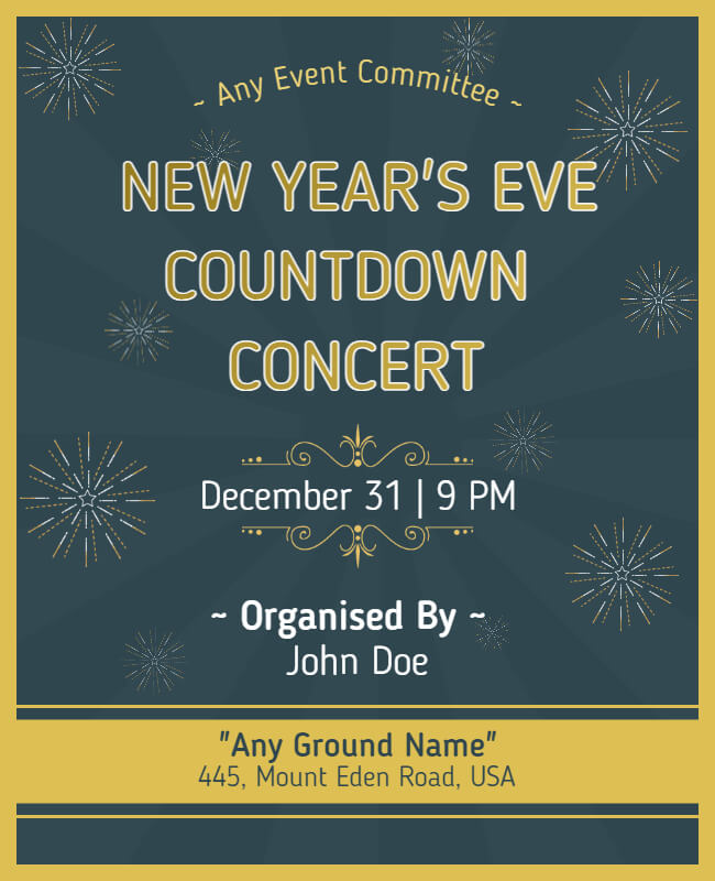 Equator New Year Flyer Template