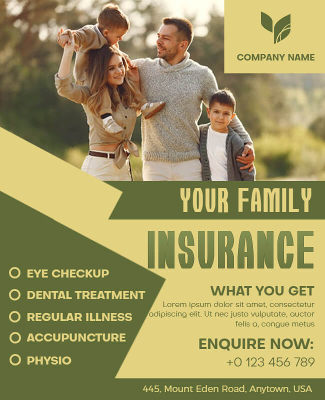 Family First Insurance Flyer Template