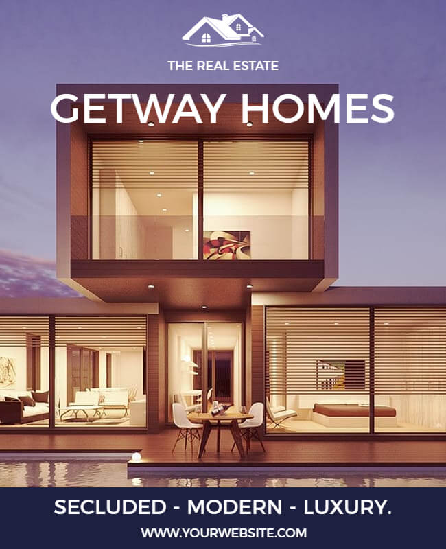 Getaway Home Real Estate Flyer Templates