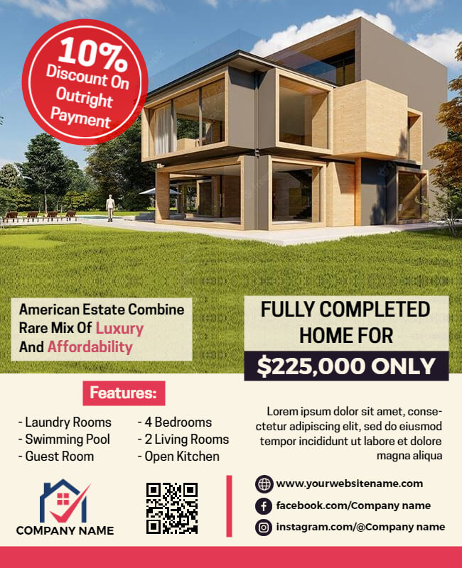 Golf Course Living Real Estate Flyer Templates