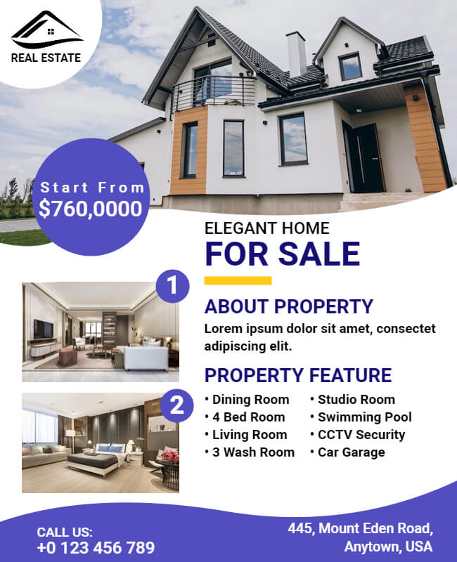 Investment Opportunity Real Estate Flyer Templates