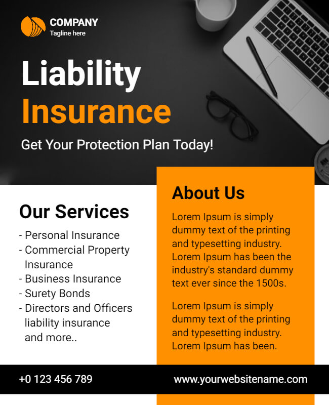 Liability Insurance Flyer Templates
