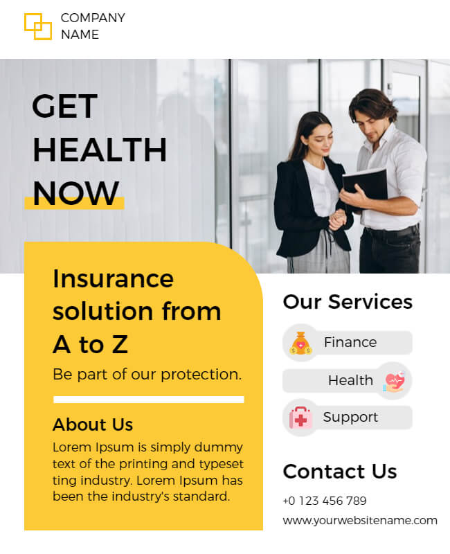 Personal Insurance Flyer Templates