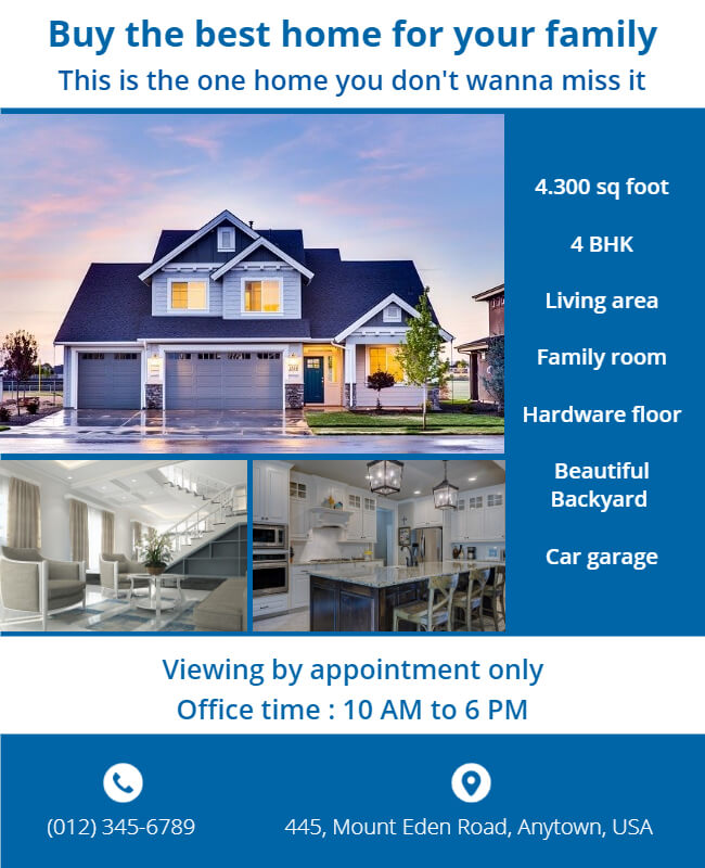 Real Estate Advertising Flyer Templates