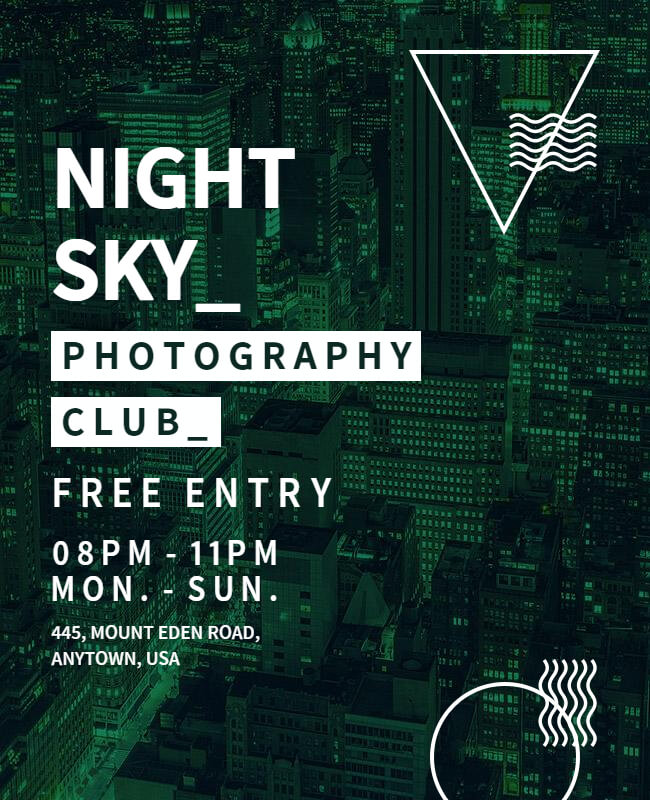 Sky Photography Night Club Flyer Templates
