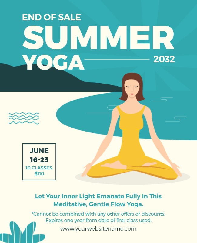 Summer Yoga Flyer Templates