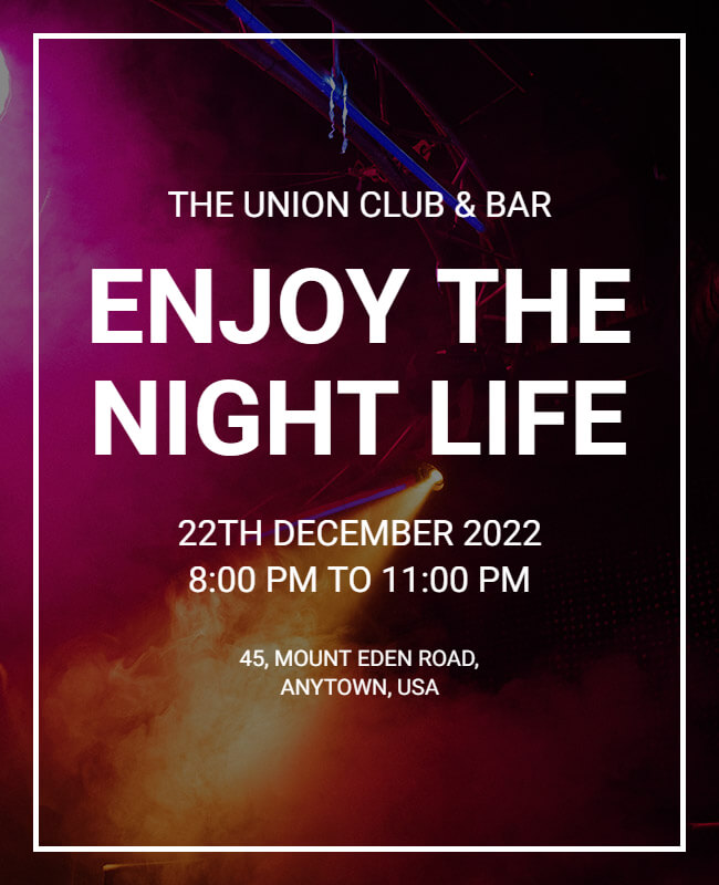 The Union Bar Night Club Flyer Templates