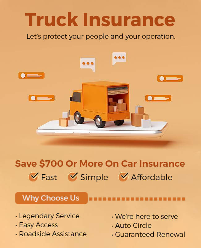 Truck Insurance Flyer Templates