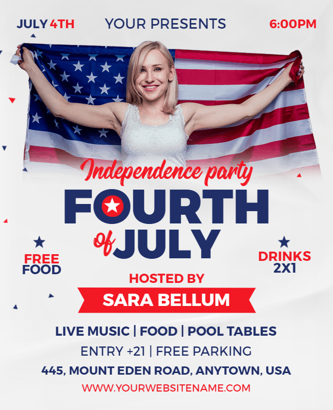 Independence Party 4th of July Flyer Templates