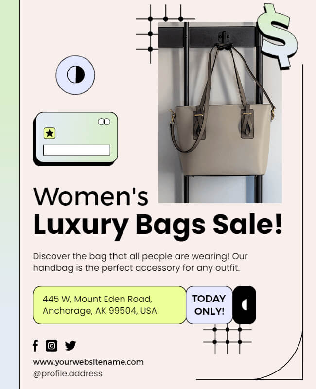 Women's Bags Advertising Flyer Templates