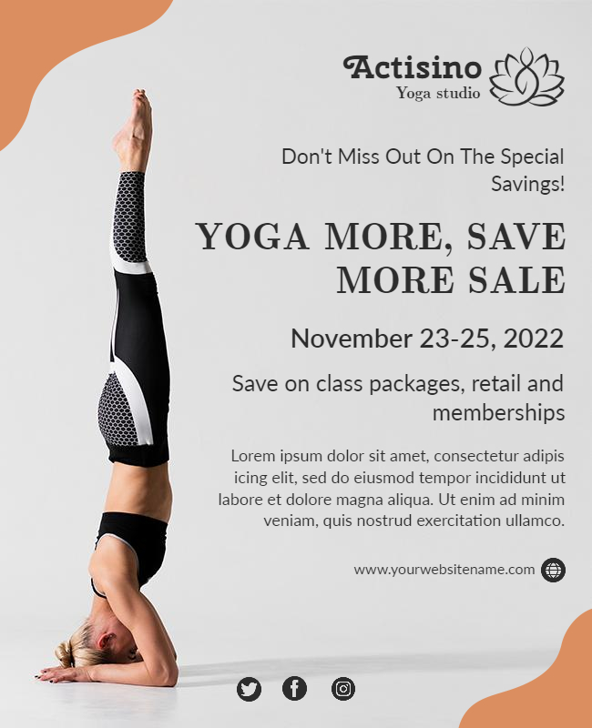 Yoga Flyer Templates for Sales