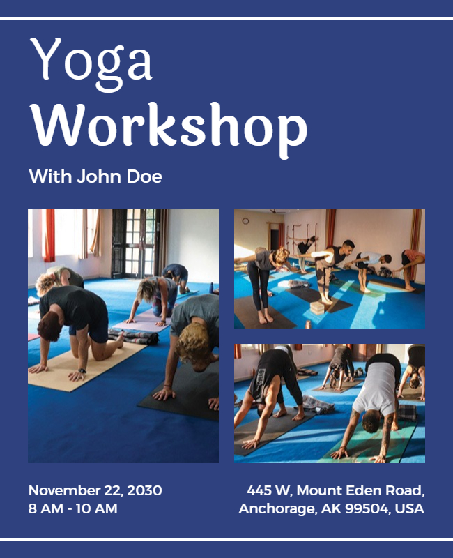 Yoga Flyer Templates for Workshop