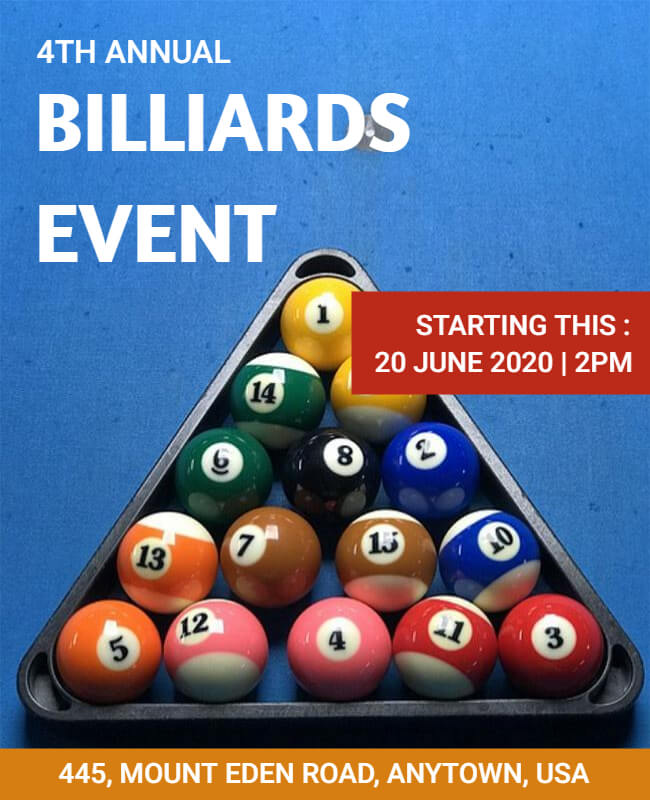 Billiards Event Flyer Template
