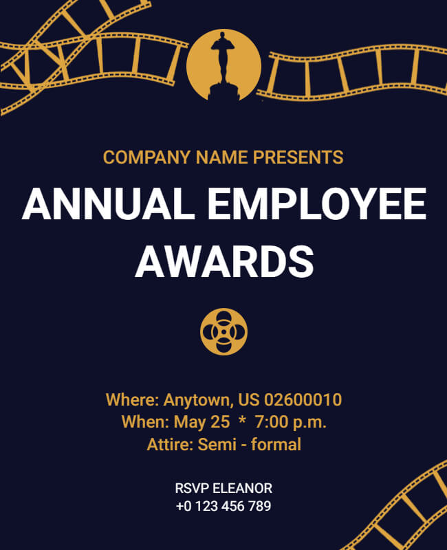 Annual Employee Award Event Flyer Template