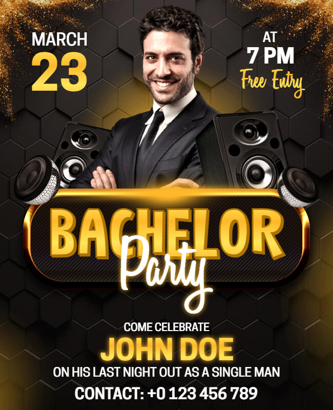 Bachelor Party Flyer Template
