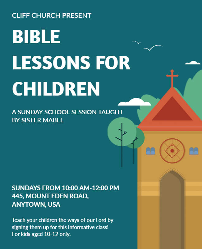 Children Bible Lesson Flyer 