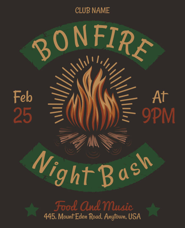 Bonfire Night Bash Event Flyer Template