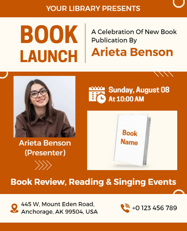 Book Business Launch Flyer Template