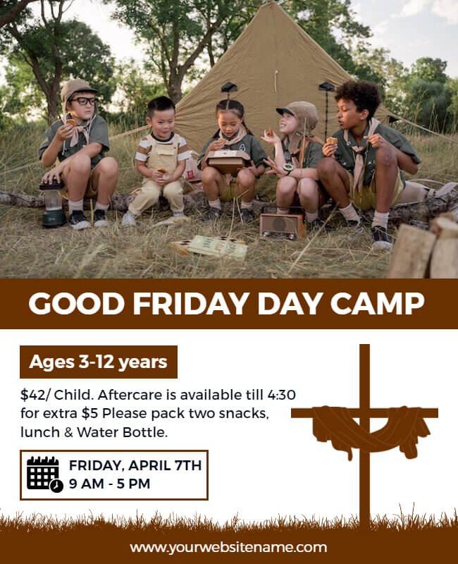 Camp Good Friday Flyer Templates