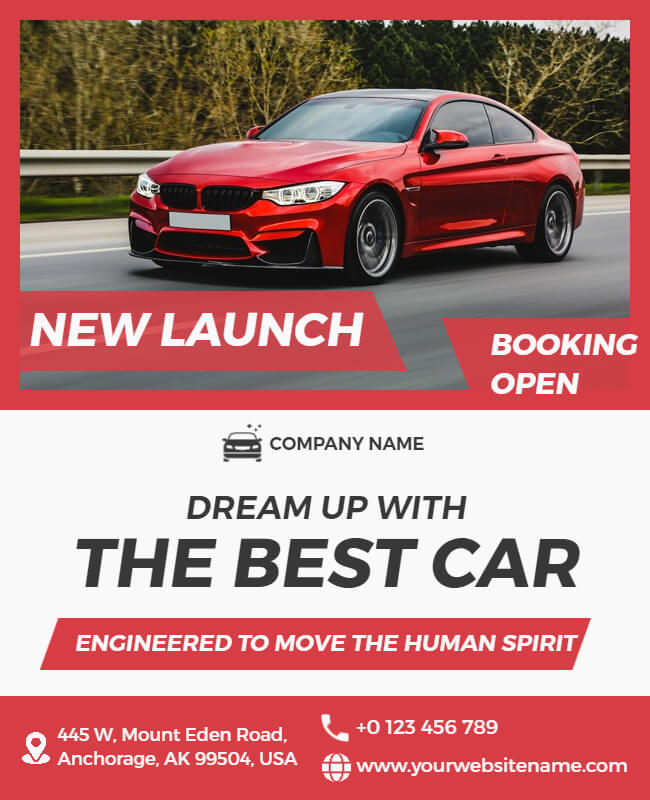 Car Business Launch Flyer Template