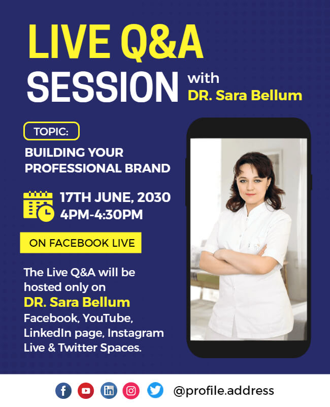 Live Q&A Session Event Flyer Template