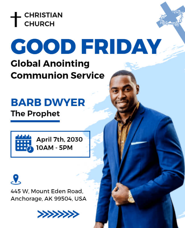 Communion Service Good Friday Flyer Templates