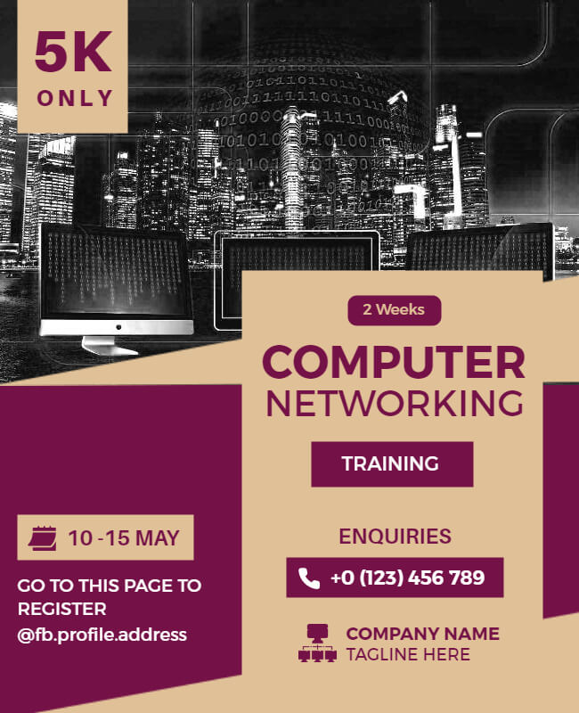 Computer Networking Event Flyer Templates