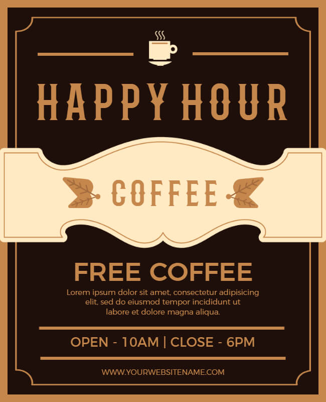 Coffee Happy Hour Flyer Template