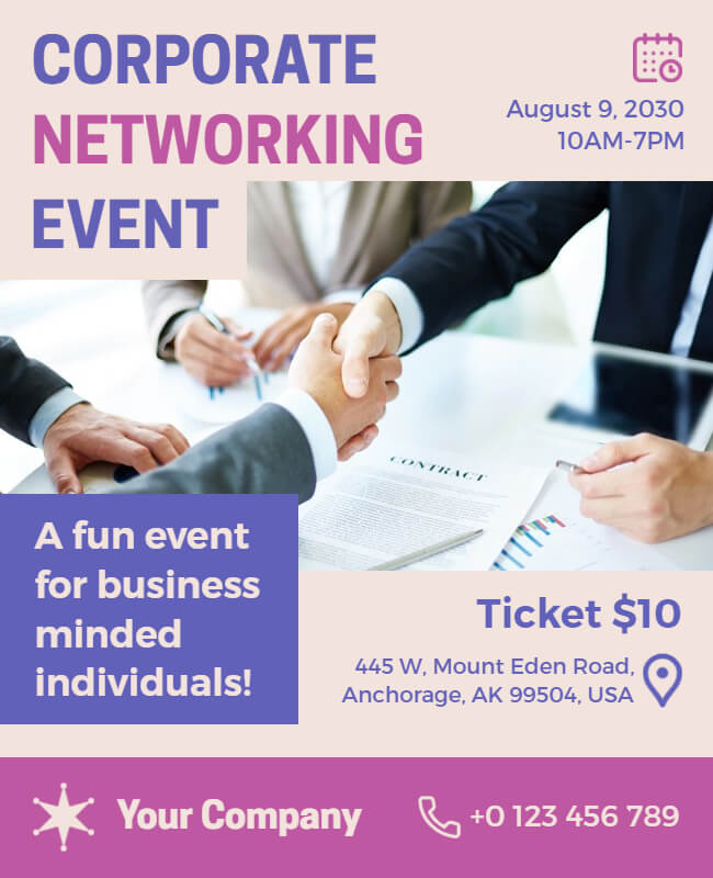 Corporate Networking Event Flyer Templates