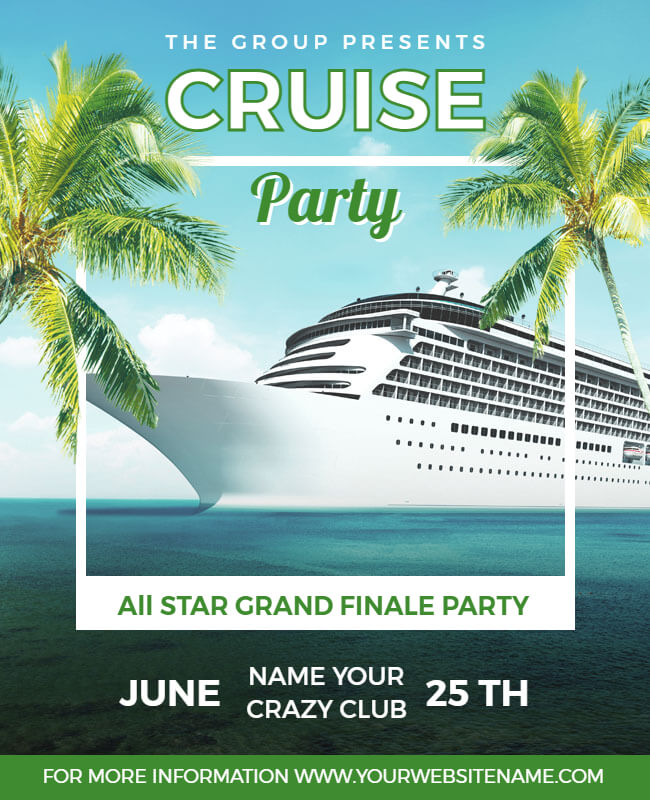 Cruise Party Flyer Template