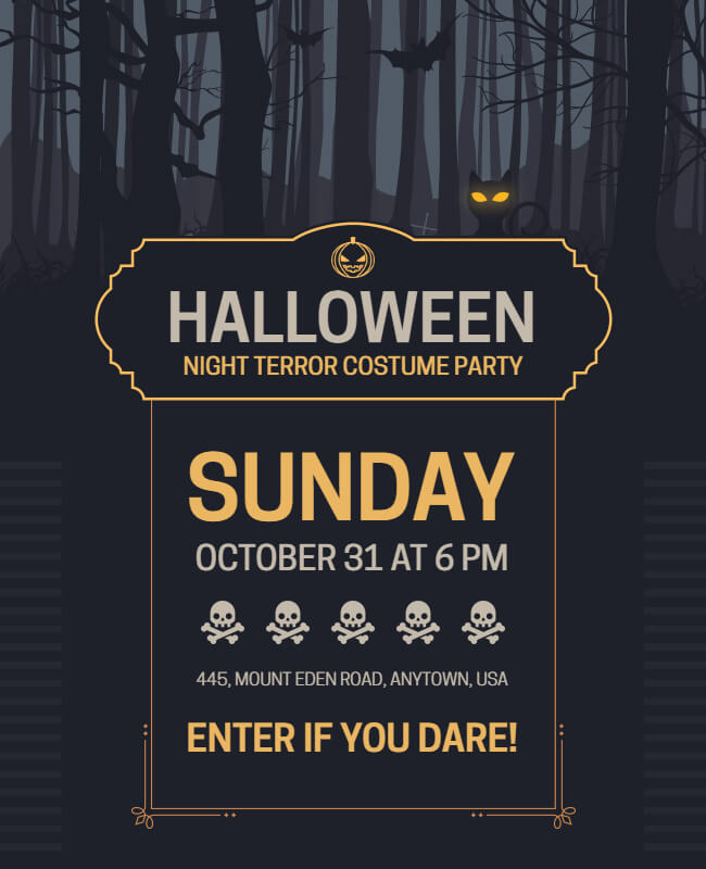 Dark Halloween Flyer Template