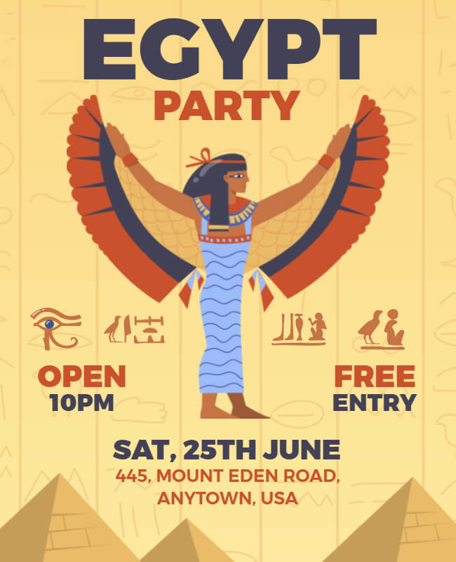 Egypt Party Event Flyer Template