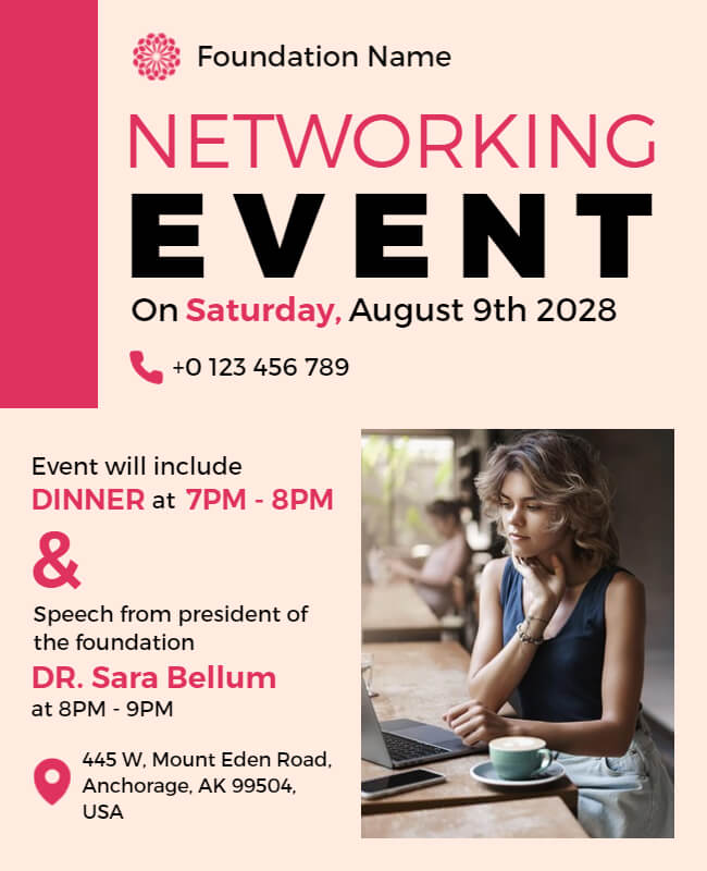 Elegant Networking Event Flyer Templates