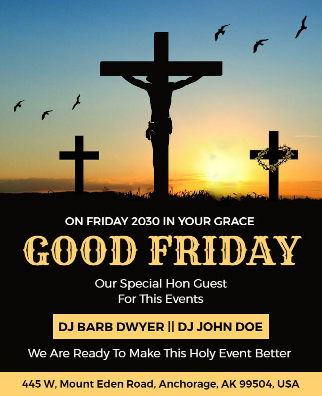 Good Friday Flyer Templates for Event
