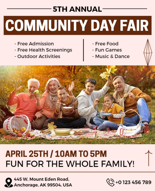 Annual Fair Community Event Flyer Template