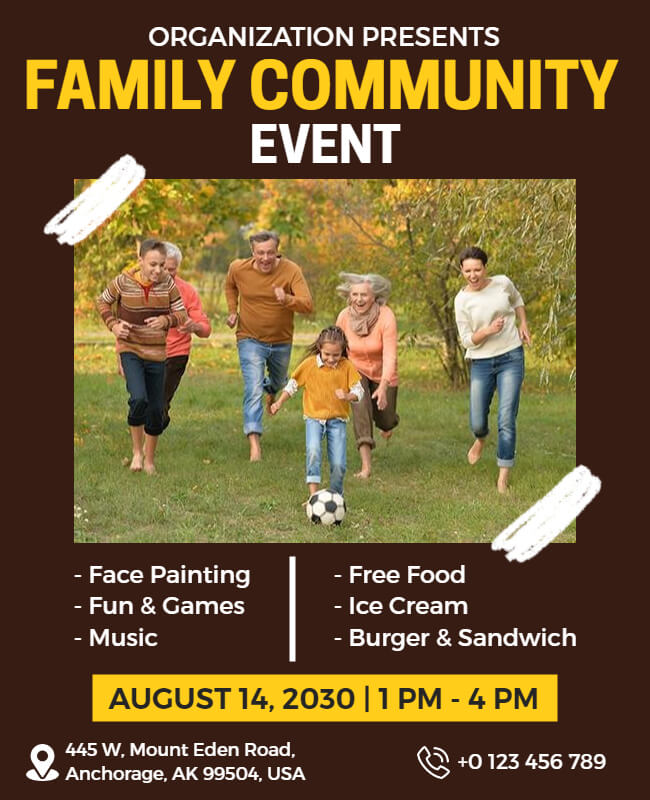 Family Community Event Flyer Template