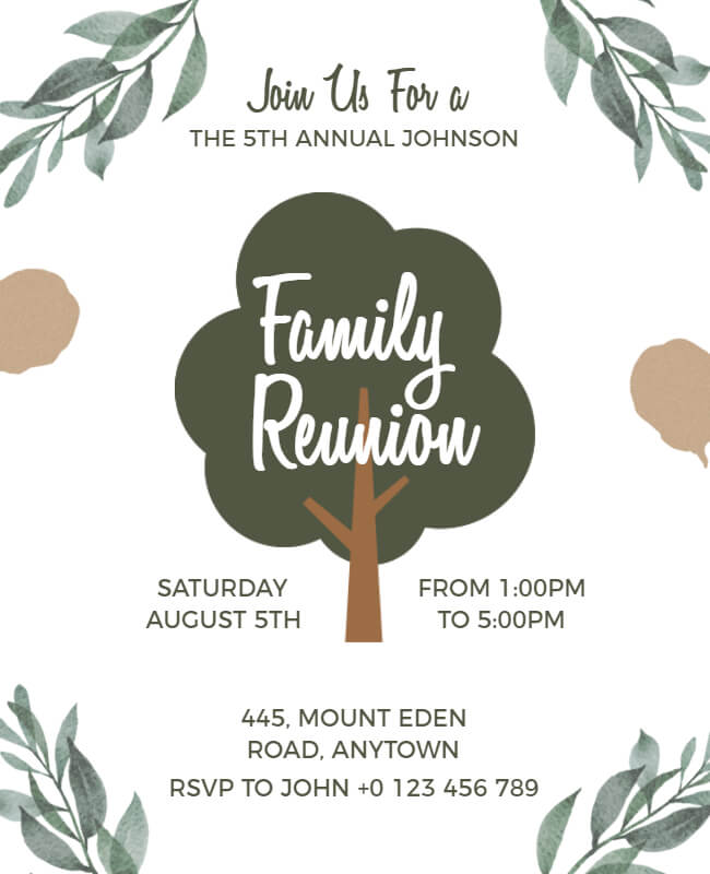 Family Reunion Event Flyer Template
