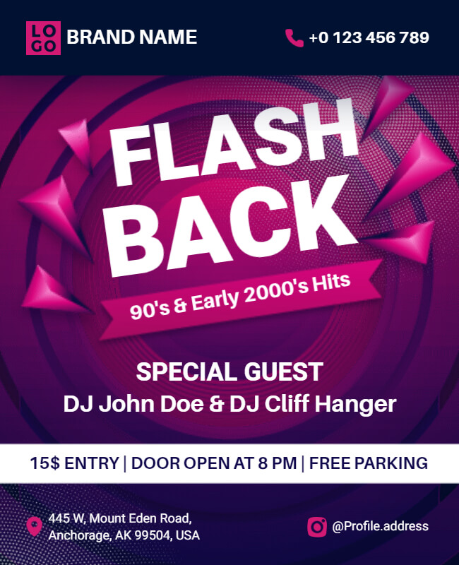 Flash Back Event Flyer Template