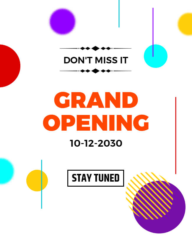 Geometric Grand Opening Flyer Template