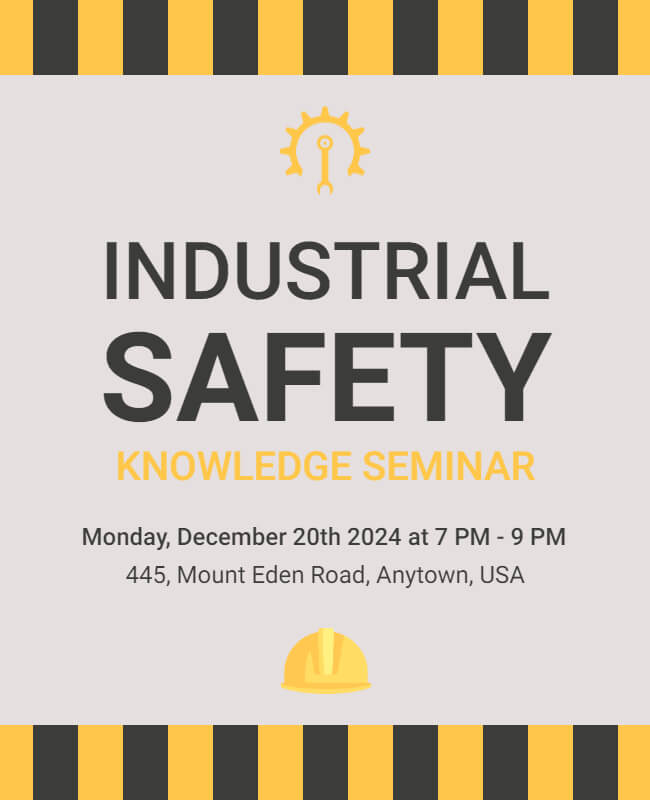 Industrial Safety Knowledge Seminar Flyer Template