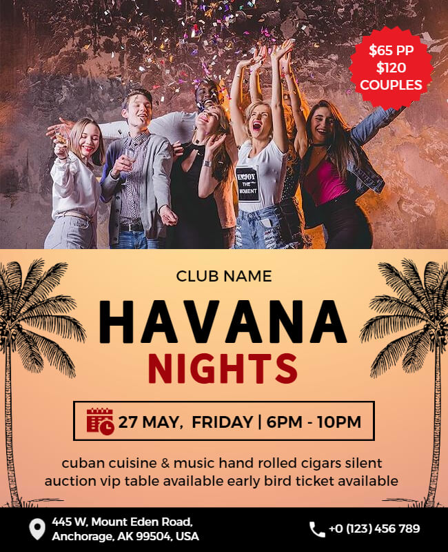 Havana Night Event Flyer Template