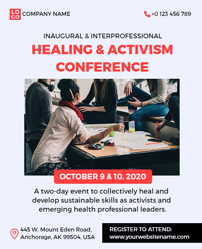 Healing &Activism Conference Event Flyer Template
