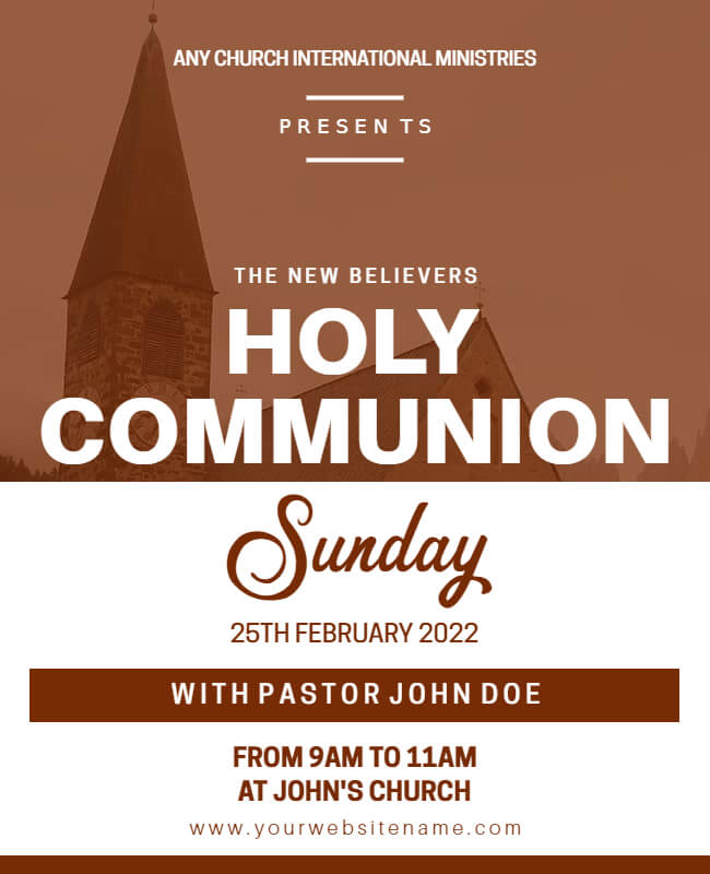 Sunday Communion Service Flyer 
